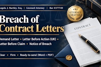 draft a powerful letter before claim for breach of contract