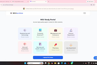 create a modern responsive student library website