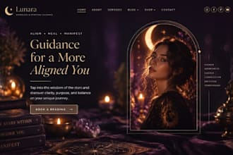 design wix spiritual website tarot reading holistic healing website astrology