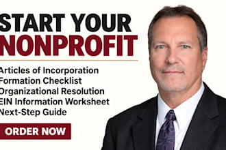 prepare US nonprofit registration documents and articles of incorporation