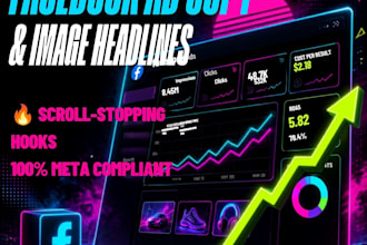 write facebook ad image copy and scroll stopping headlines