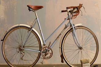 turn your bicycle photo into an oil painting