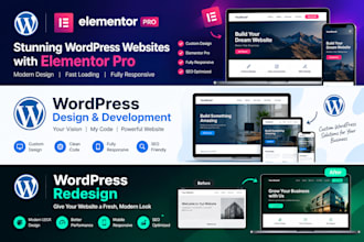 design , redesign and develop a full website with elementor pro