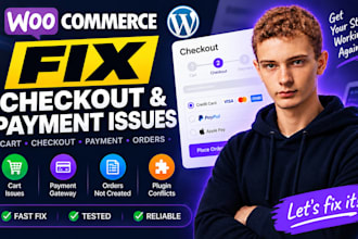 woocommerce checkout, cart and payment issues