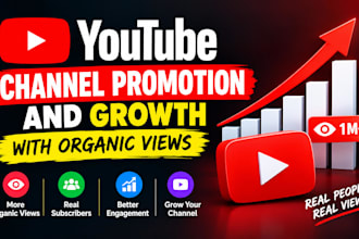 do youtube channel promotion and growth with organic views