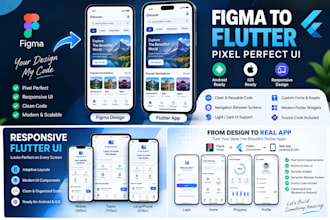 convert figma to flutter app with pixel perfect responsive UI