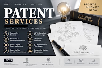 uspto non provisional patent search and prepare patent draft