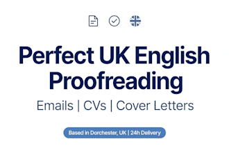 do proofreading and rewrite your emails and CV writing