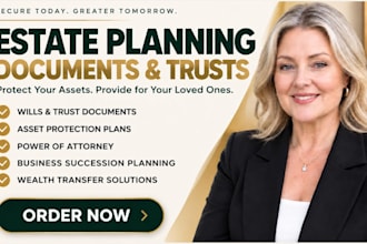 prepare estate planning documents, trusts, and asset protection plan