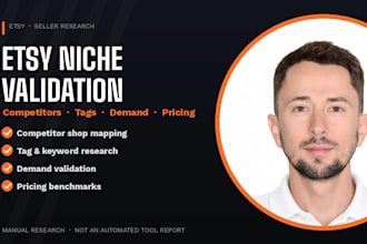 do etsy niche analysis, competitor tags, demand and pricing