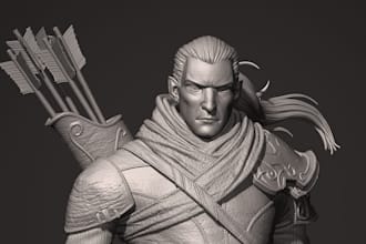 create a professional 3d character model for 3d printing in zbrush