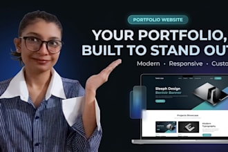create a modern responsive portfolio website