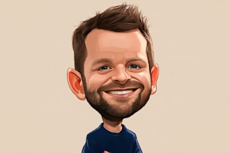 draw yellow cartoon caricature family portrait