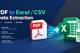 convert pdf to excel or csv and extract tabular data