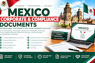 prepare professional mexico corporate and compliance documents