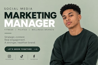 be instagram marketing manager for fitness gym pilates and wellness brands