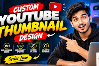 design eyecatching youtube thumbnails
