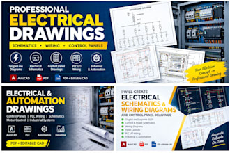 create electrical schematics, wiring diagrams and control panel drawings