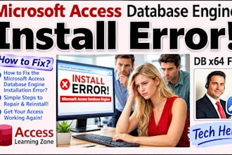 fix ms access database and query errors