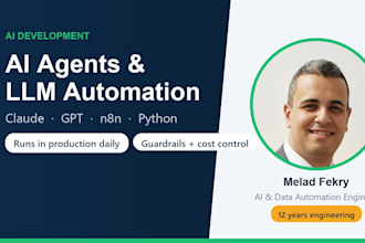 build an ai agent or llm automation with claude, gpt and n8n