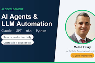 build an ai agent or llm automation with claude, gpt and n8n