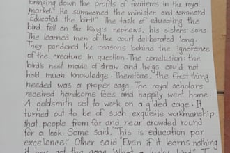 do neat and beautiful handwritten work