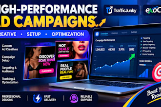 design adult ad creatives and set up trafficjunky campaigns