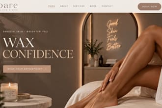 design wix waxing studio website body waxing wax bar website waxing spa salon