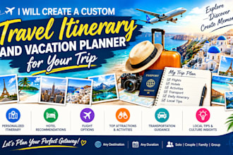 create a custom travel itinerary and vacation planner for your trip