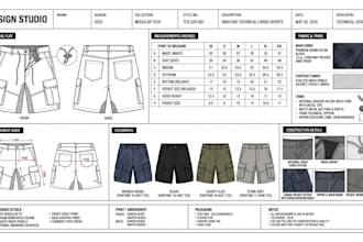 cargo pants tech pack, cargo jogger tech pack,