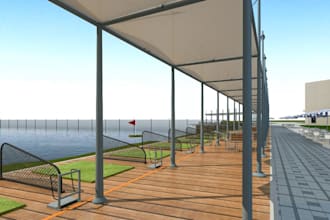 multiple sports complex,tennis academy center,water golf driving range,putt putt