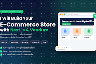build a custom ecommerce store with nextjs and vendure