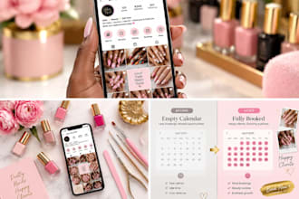manage your nail salon on facebook and instagram to get bookings