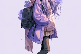 anime character an illustration and anime character