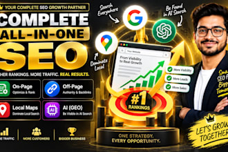 do complete monthly SEO service including technical on page off page and GEO