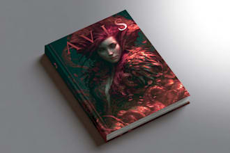 design horror book cover, ebook cover with free 3d mockup