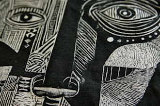 craft dark art, concept, cartoon, linocut t shirt