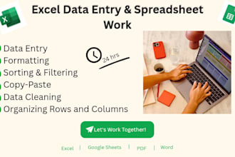 clean, input, format, merge, split excel data