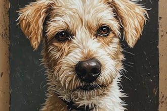 draw pet portraits from your photo, pet gift, pet painting