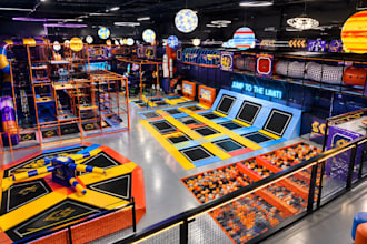 design 3d trampoline park, soft play center, indoor playground, kids playground