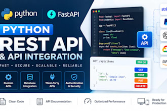 develop python rest apis and integrate third party apis
