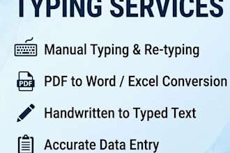 do manual typing and data analysis