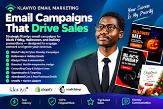 klaviyo black friday cyber monday holiday email campaigns