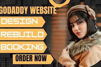 build revamp godaddy website booking website godaddy seo calender syncing