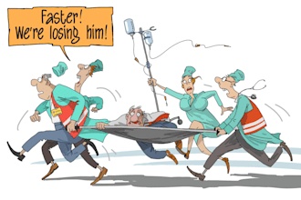 draw editorial medical illustrations in cartoon style