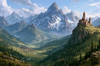fantasy landscape, background illustration