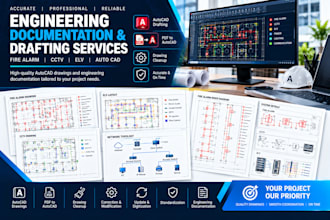 autocad fire alarm cctv elv drawings PDF to autocad conversion