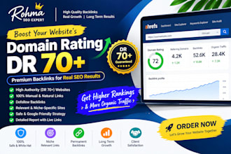 increase ahref DR 0 to 70 plus with SEO backlinks