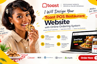 design toast pos restaurant website with online ordering system