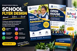 create school flyer design
